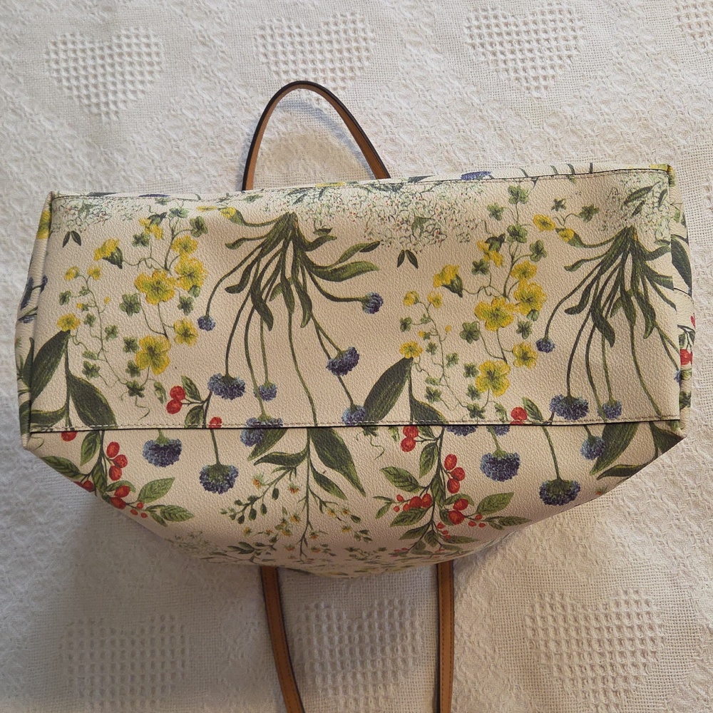 Tory Burch Floral Canvas Tote/Market Bag - Picture 13 of 17